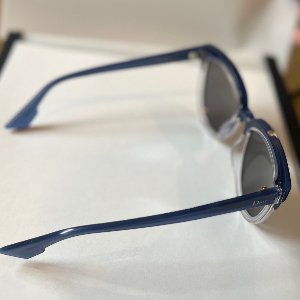 Christian Dior Sight 1 RENT7 Blue Crystal Blue Mirror New Sunglasses - Picture 4 of 5